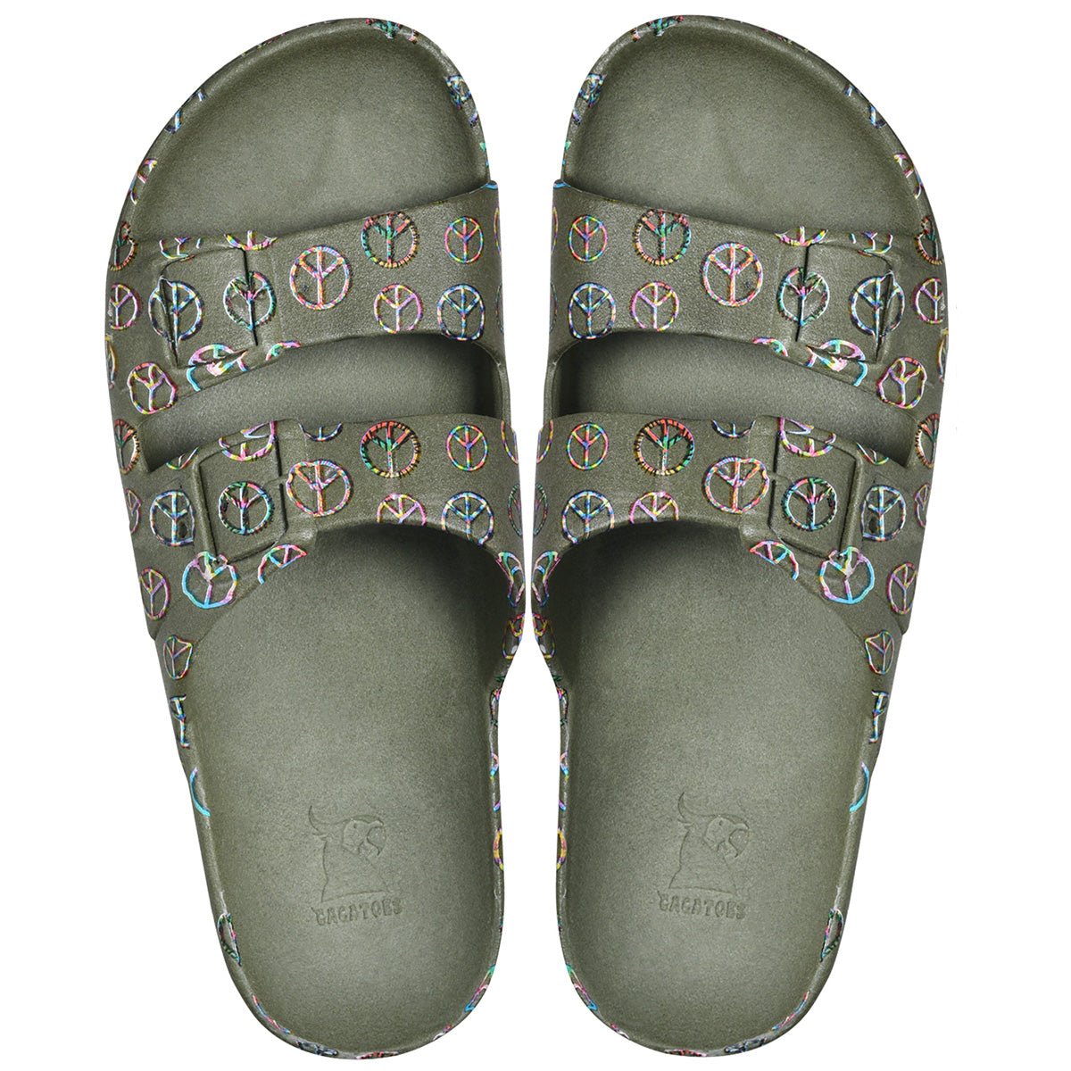 Sandales plates Enfant PAZ E AMOR - Kaki foncé - 29/30 kaki foncé, CACATOES