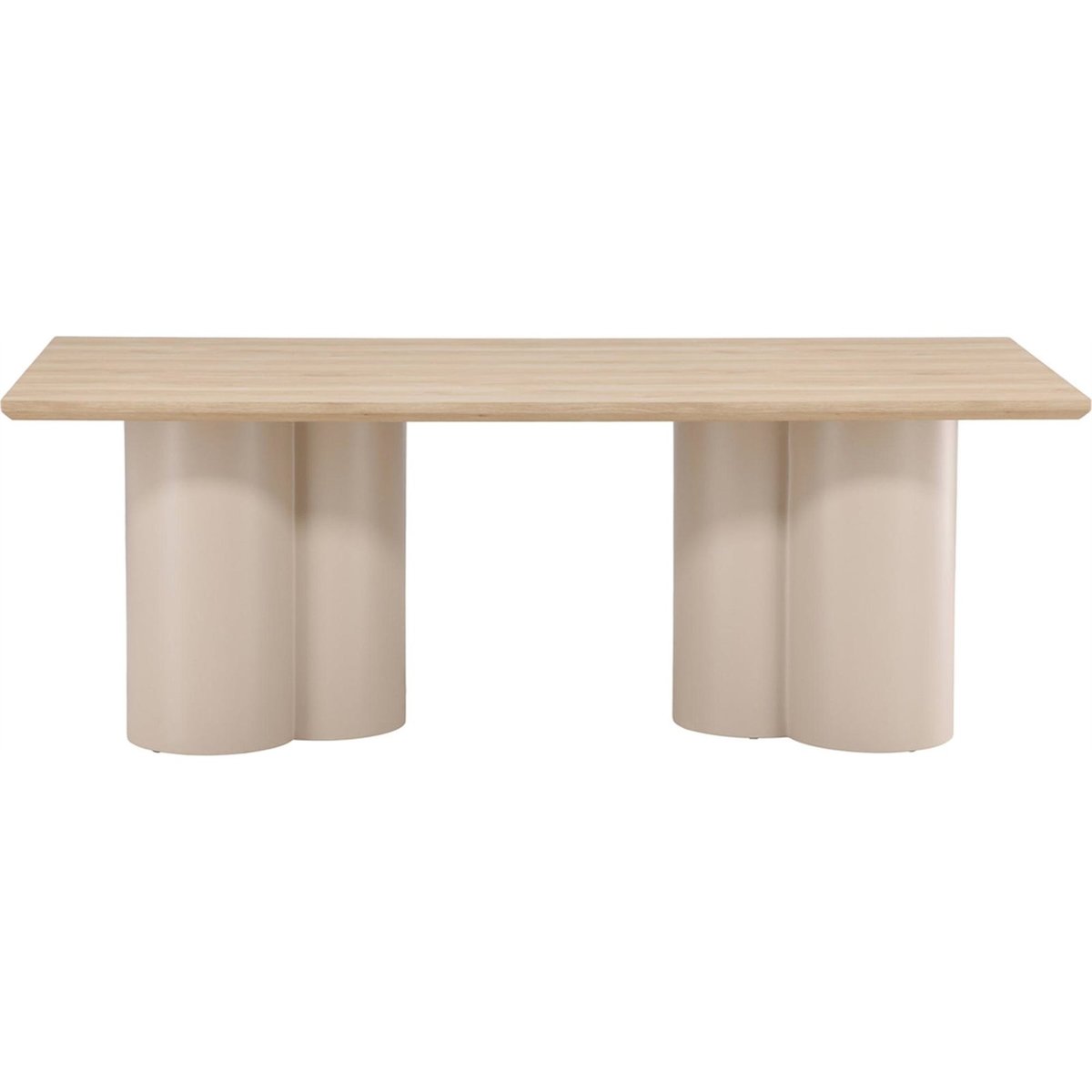 Table à manger chêne collection CONVALDER chêne blanchi et beige, RECOLLECTION