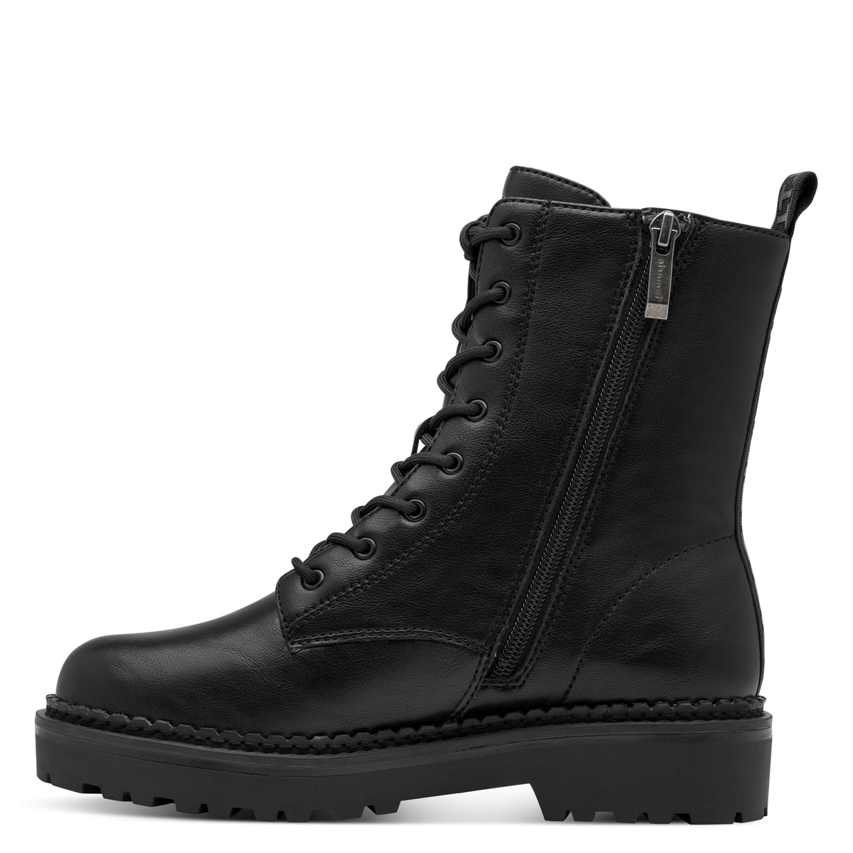 Bottine à talon noir mat, TAMARIS