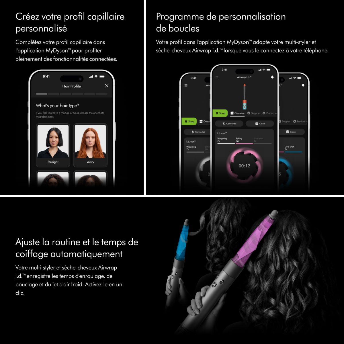 Fer multistyle Airwrap i.d.Cheveux raides à ondulés Rose Céramique couleur unique, DYSON