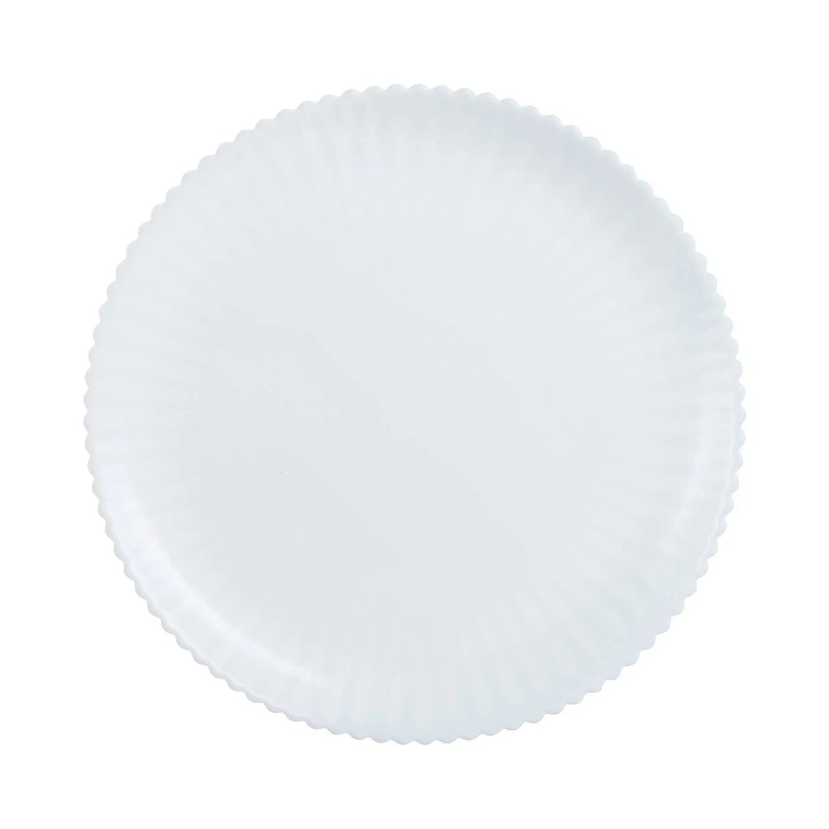 6 assiettes plates blanches en opale 25 cm -BLOOM blanc, LUMINARC