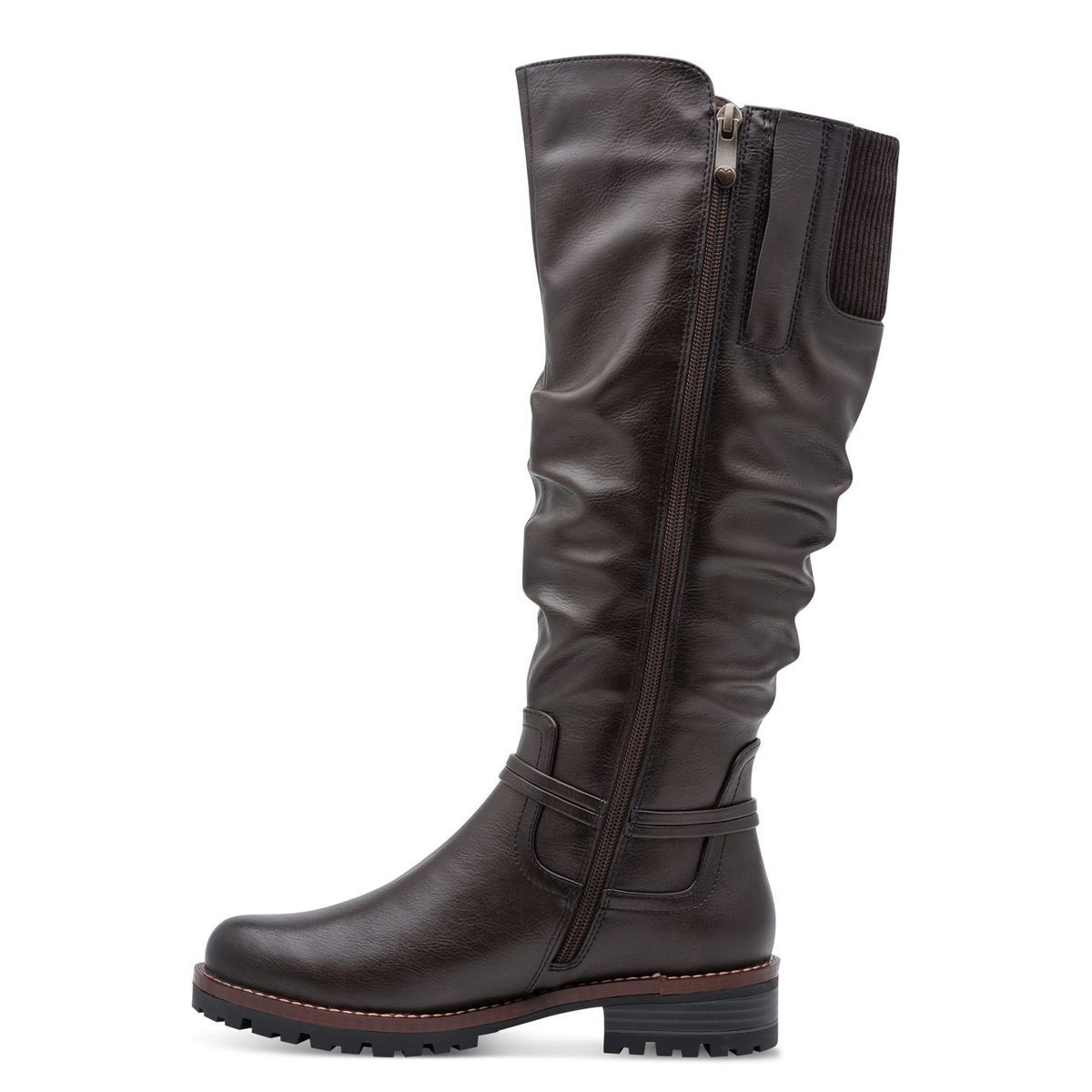 Bottes talon bloc marron mocca, MARCO TOZZI