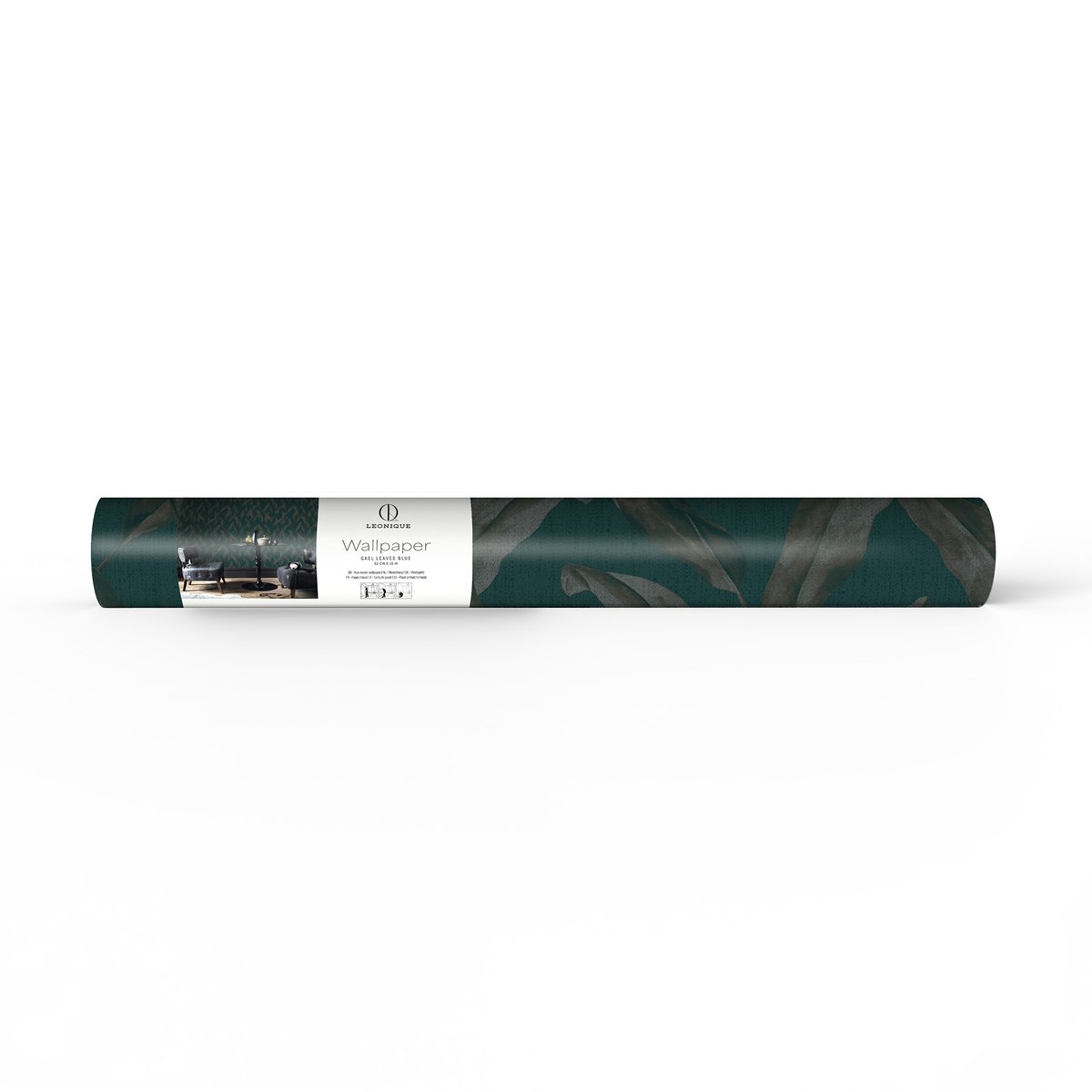 Papier peint Feuillage de nuit vert, gris, ART FOR THE HOME
