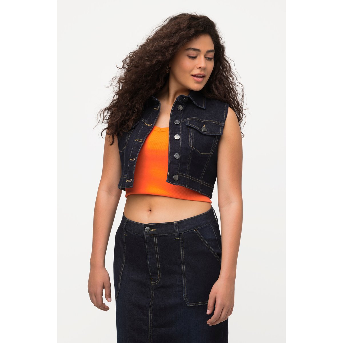Gilet en jean lavage rincé, ULLA POPKEN