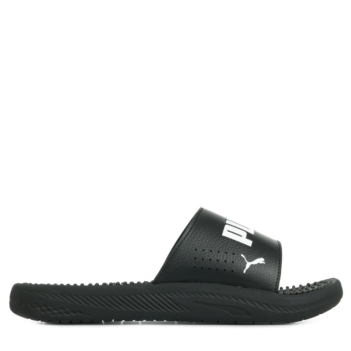 Claquettes Softride Slide Massage black white, PUMA