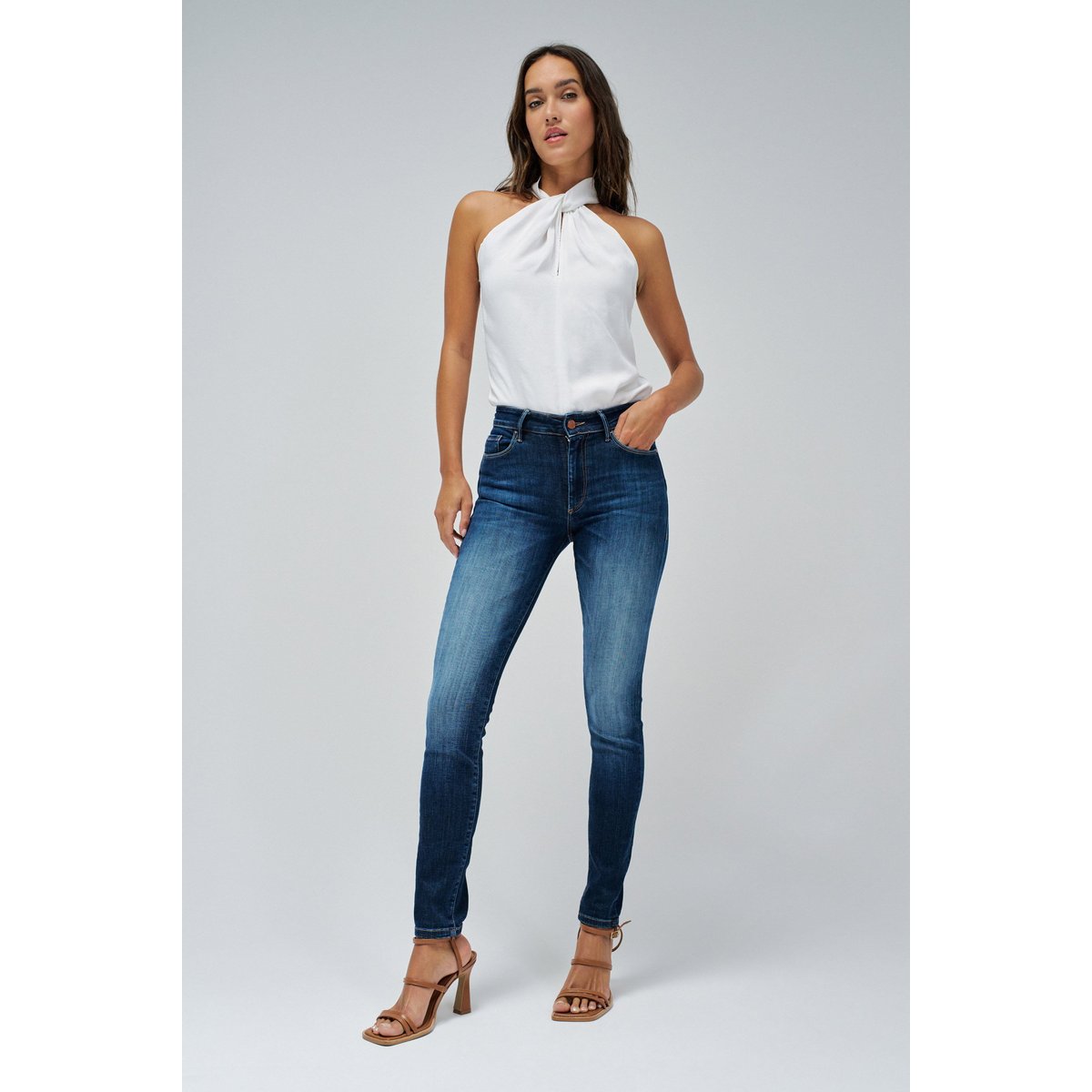 JEAN DESTINY PUSH UP SKINNY bleu foncé, SALSA JEANS
