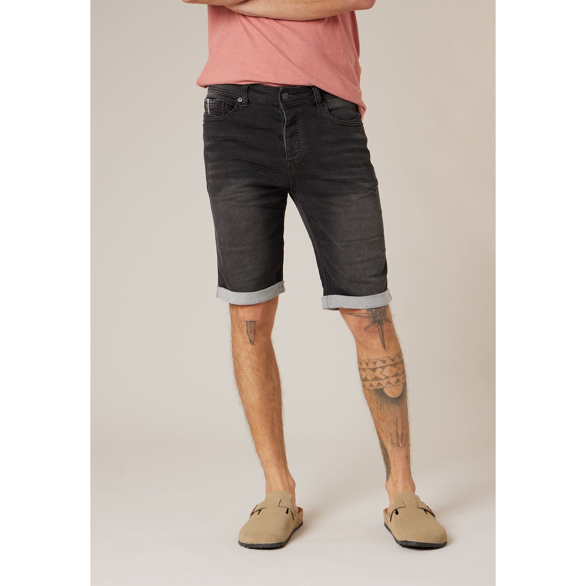 Bermuda regular homme en jean BART grey used, DEELUXE