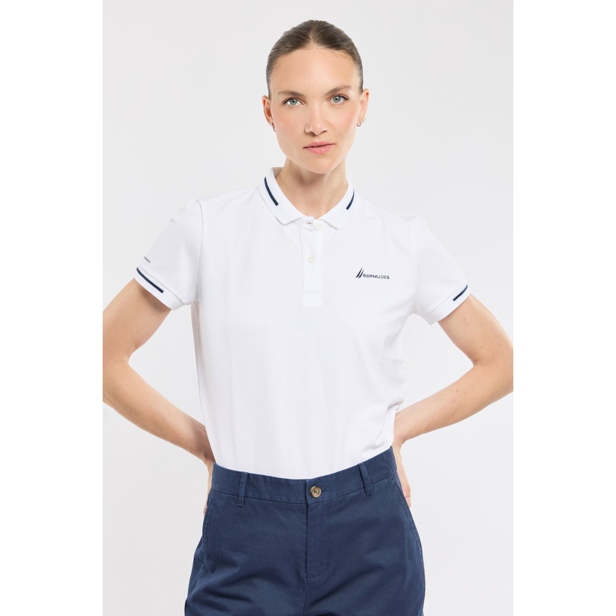 Polo CABESTAN blanc, BERMUDES