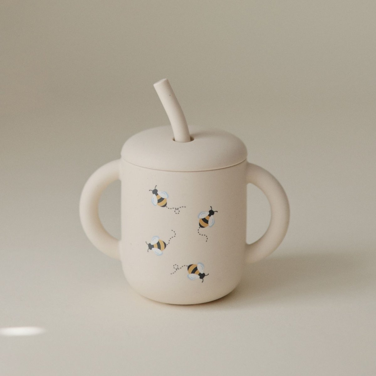 Tasse à paille ecru, jaune, noir, MUSHIE