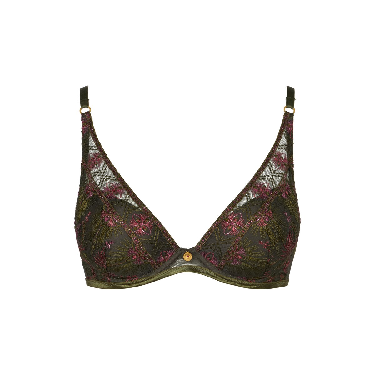 Soutien-gorge Plunge foulard Sound Of Heart vert, AUBADE