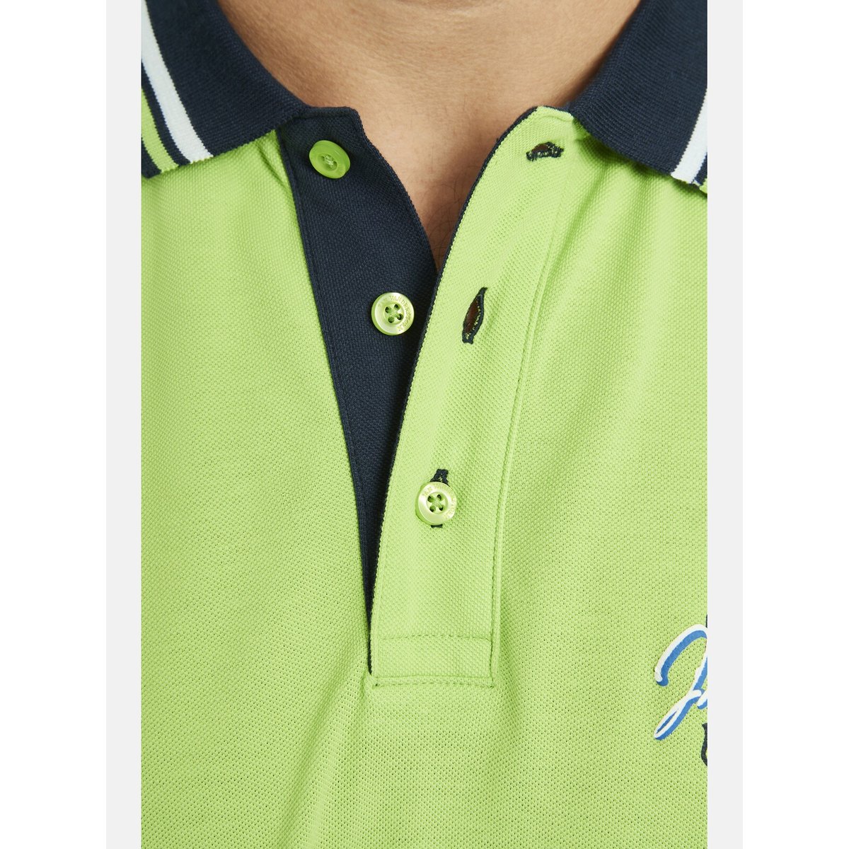 Lot de 2 polos TEOFIL bleu foncé vert clair, JAN VANDERSTORM
