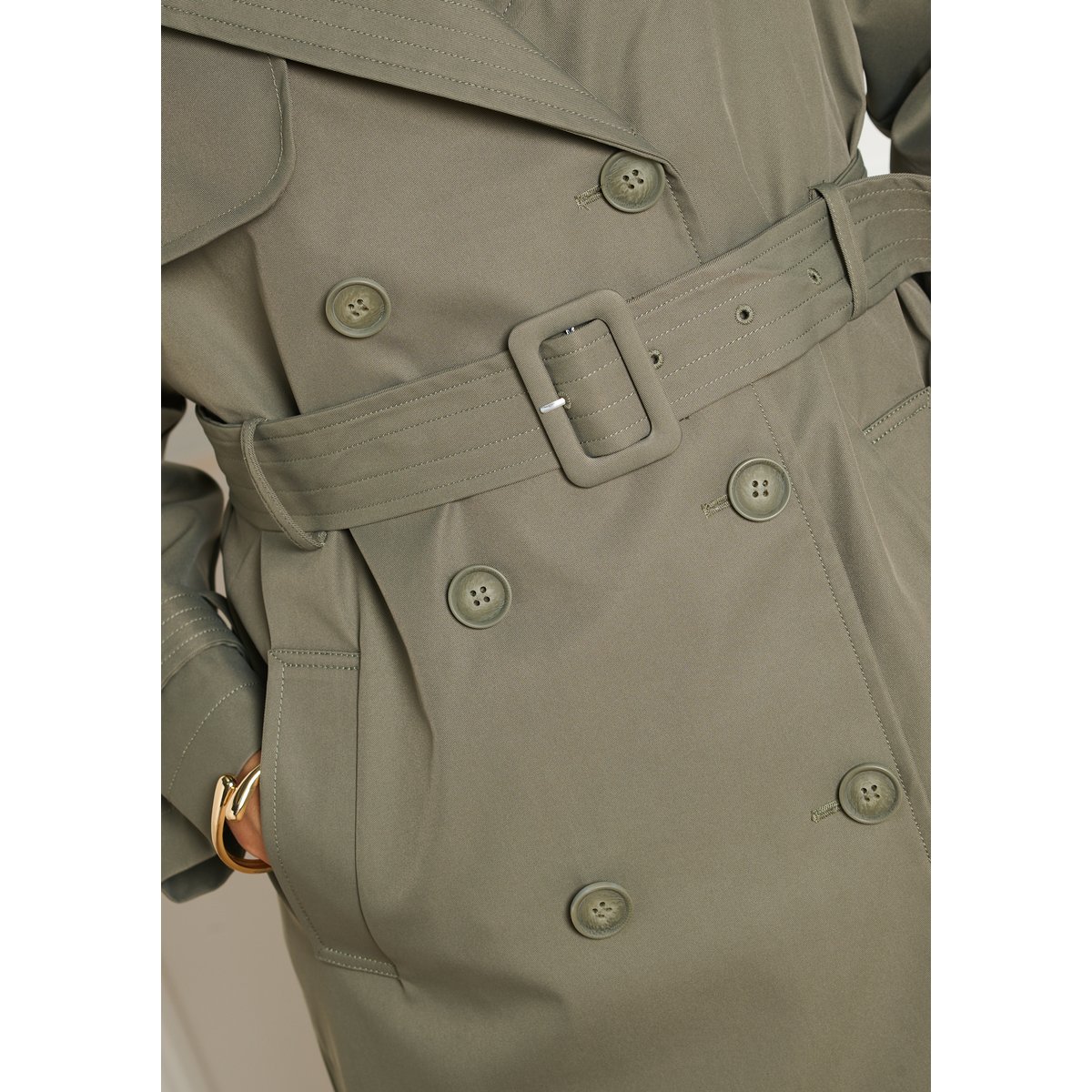 Trench à capuche khaki, LOLALIZA