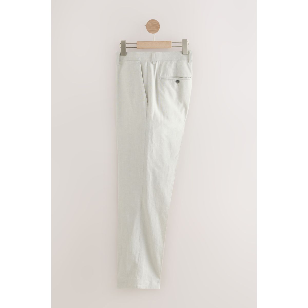 Pantalon de costume ajusté en lin texturé écru, NEXT