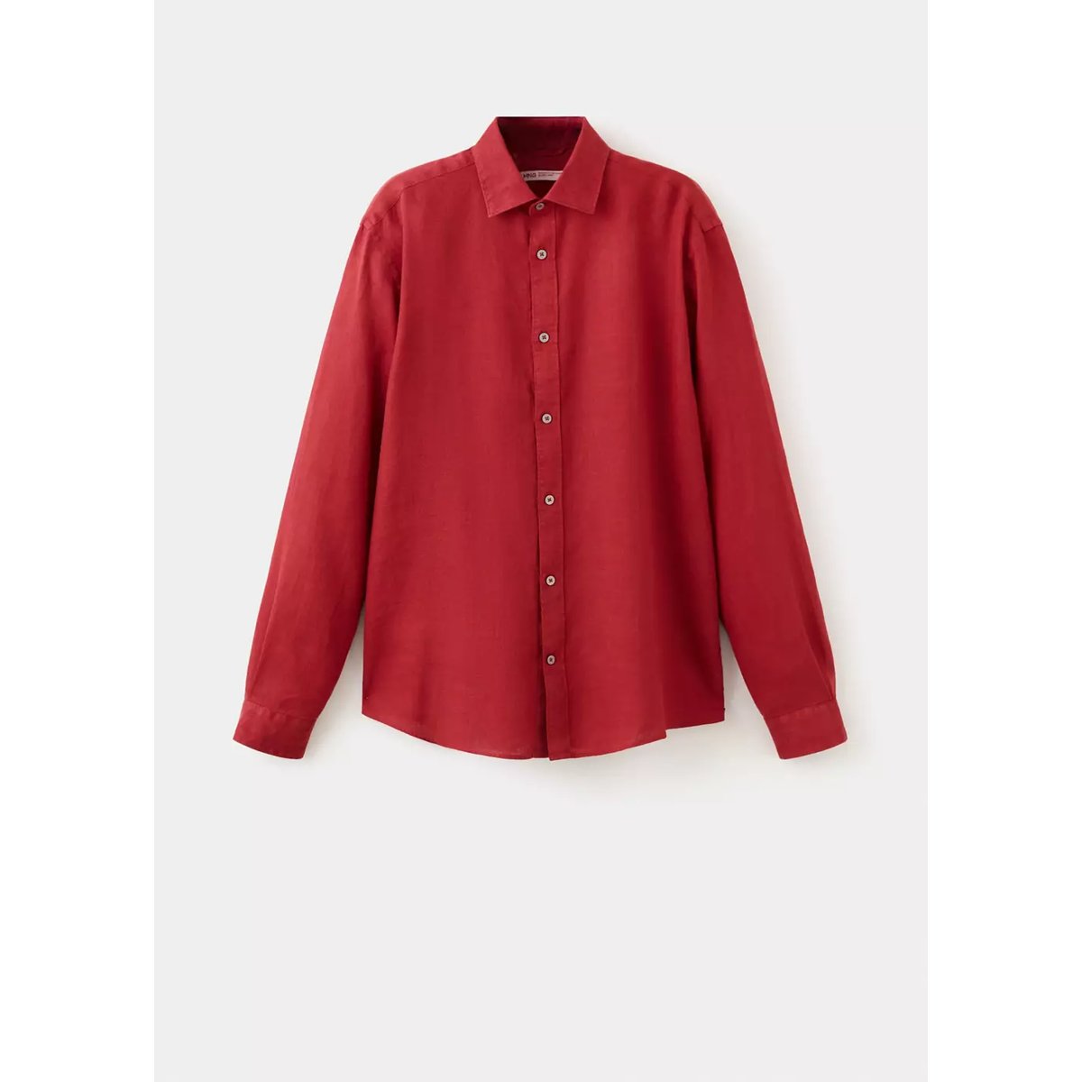 Chemise 100 % lin regular-fit rouge, MANGO MAN