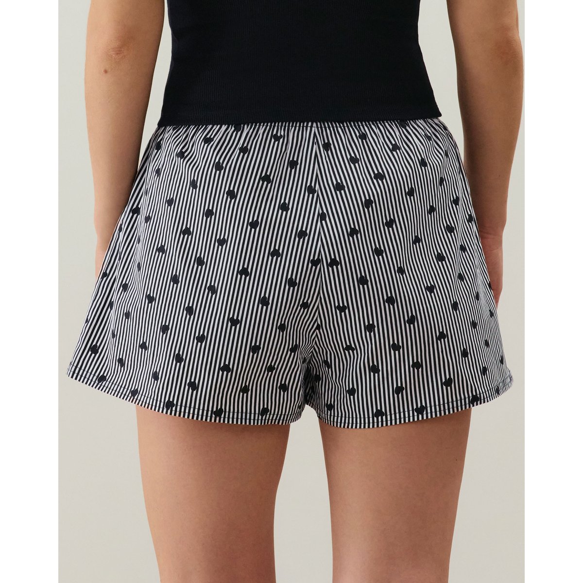 Short en coton à motifs fraises blanc NIGHTPOPIZ noir, UNDIZ