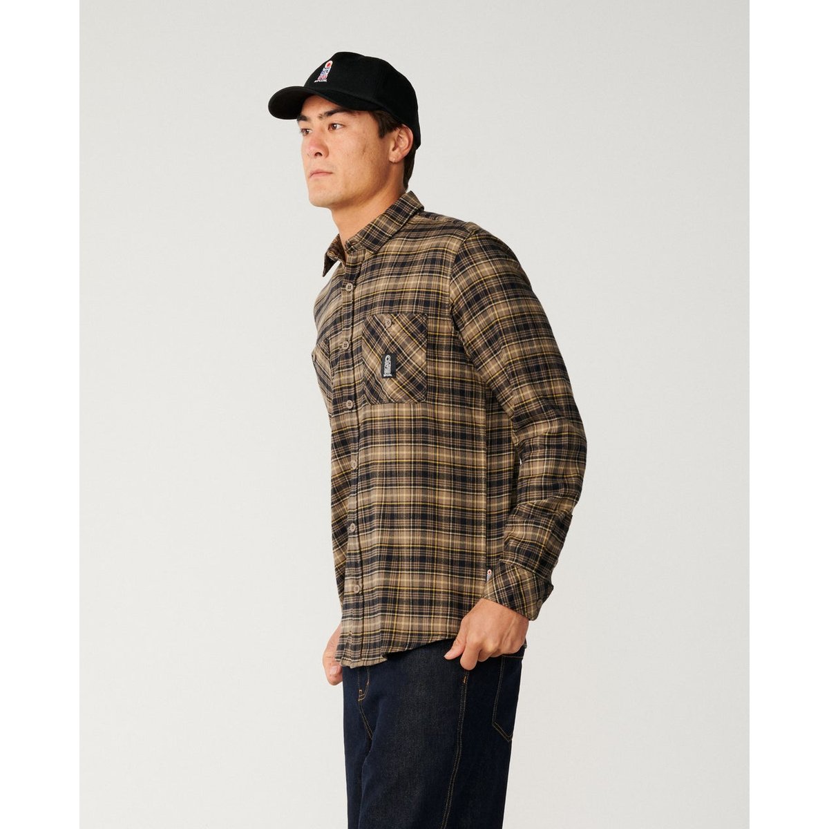 Chemise en flannelle SEARCH SERIES Solucellair black, RIP CURL