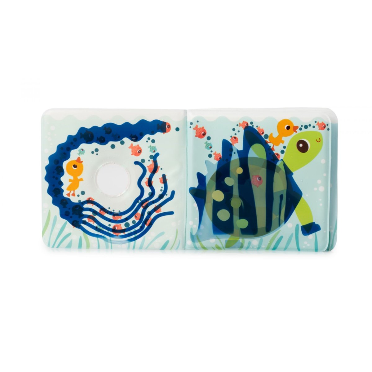 Livre de bain magique Gaspard Splonge rouge, orange, blanc, LILLIPUTIENS