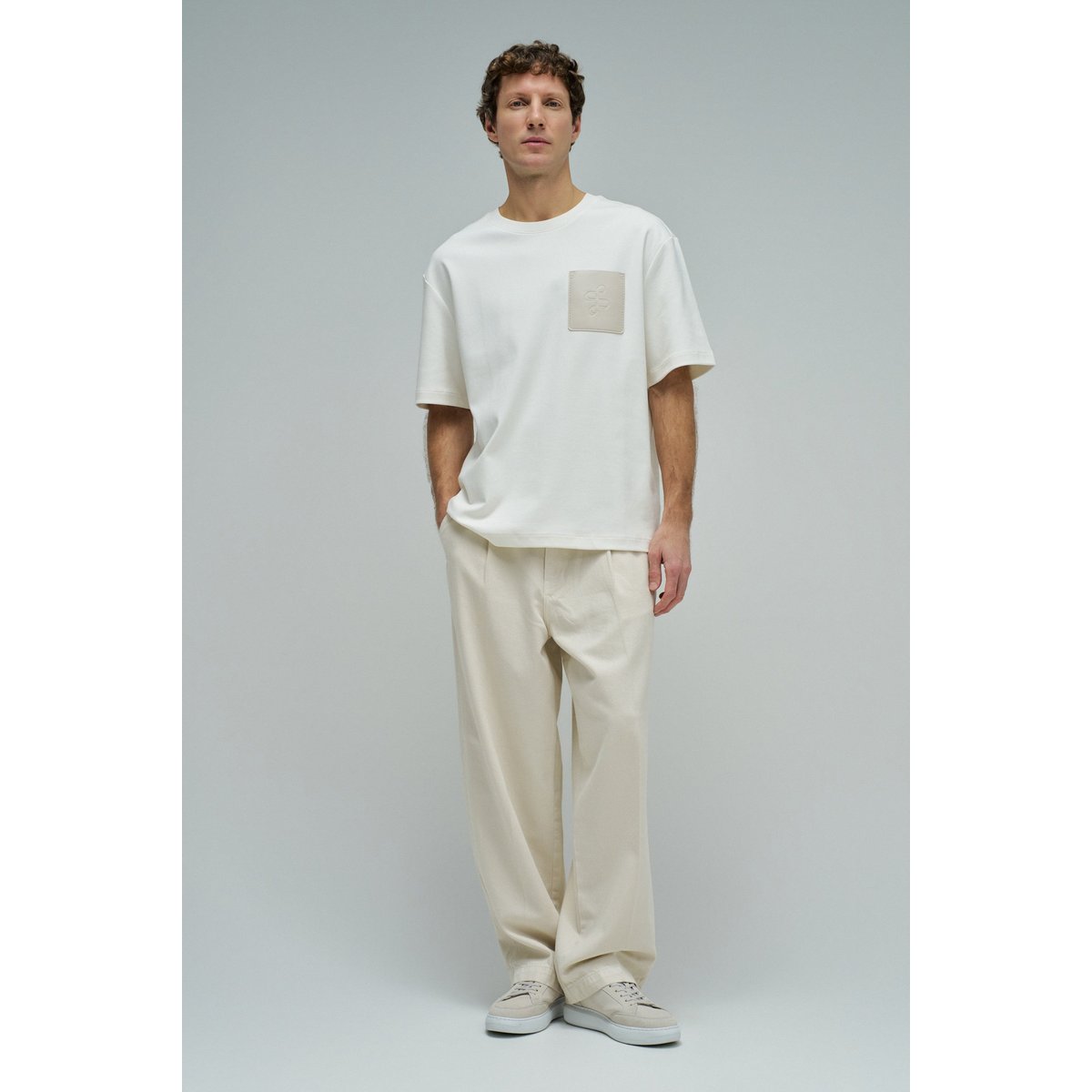 T-SHIRT AVEC BRANDING beige, SALSA JEANS