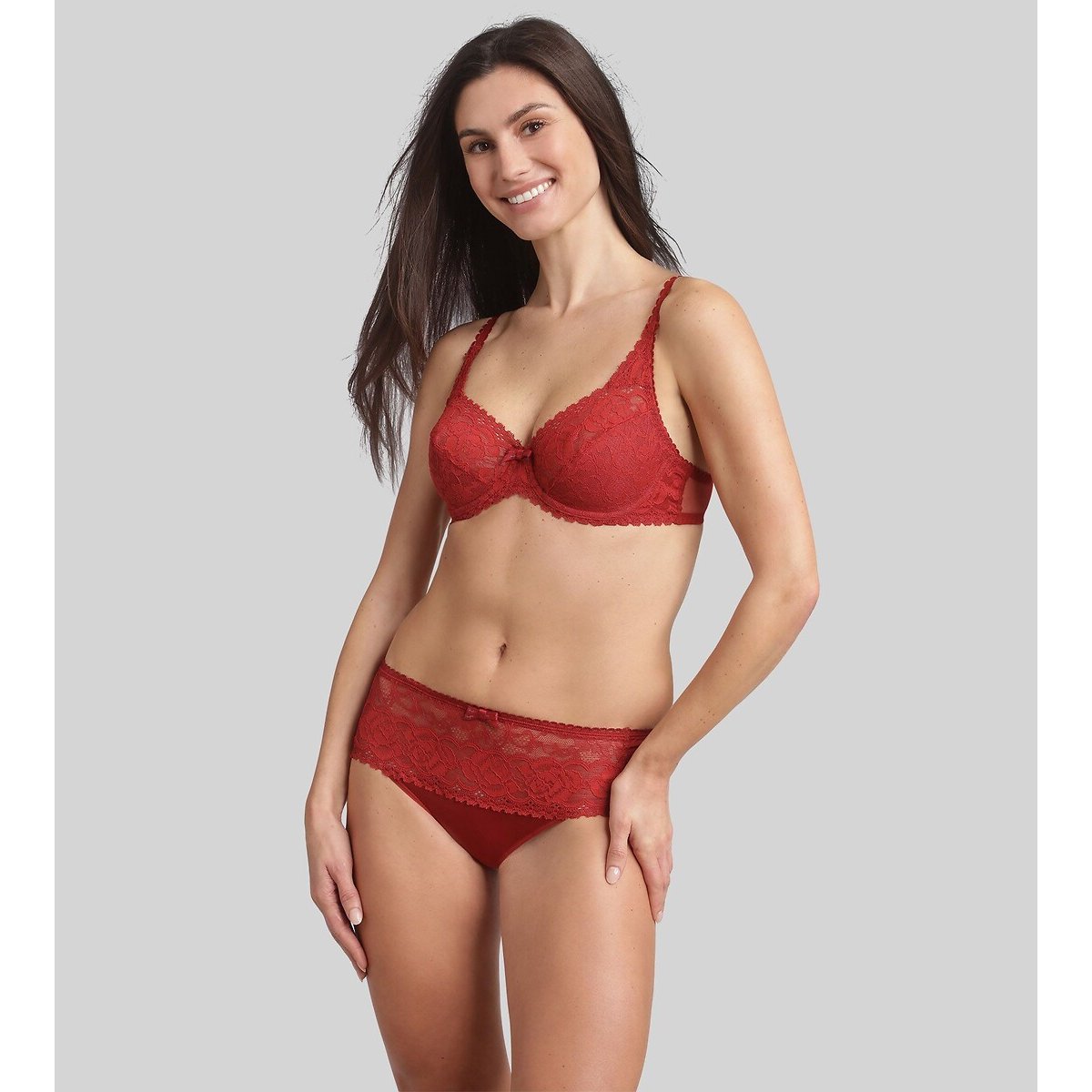 Soutien-gorge emboitant Flower Elegance rouge velour, PLAYTEX