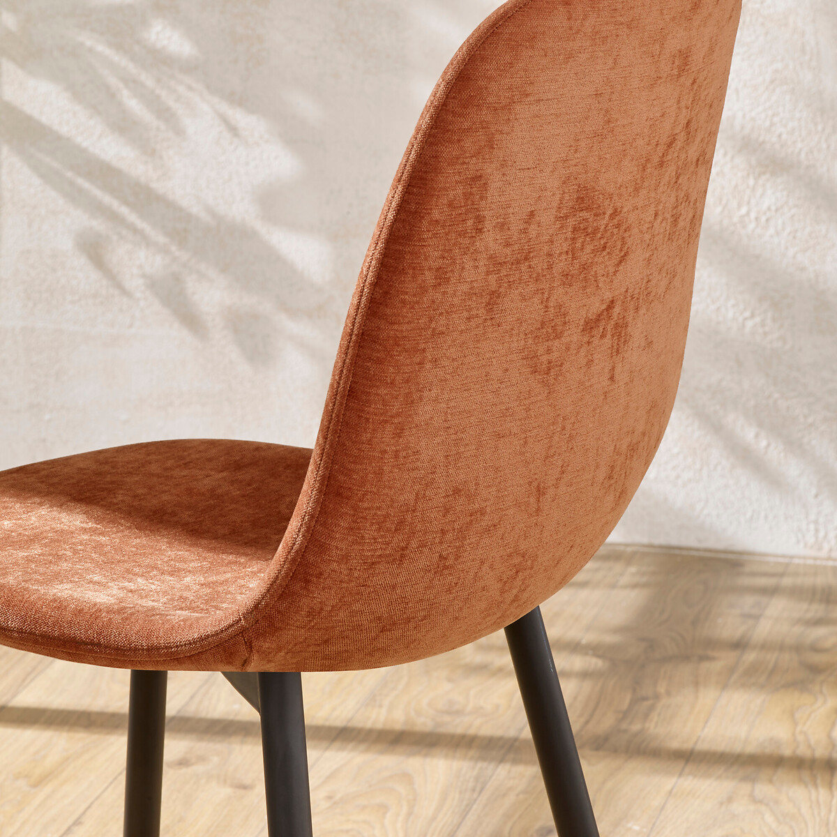 Set of 4 Lucia Chenille Upholstered Dining Chairs terracotta, SO'HOME