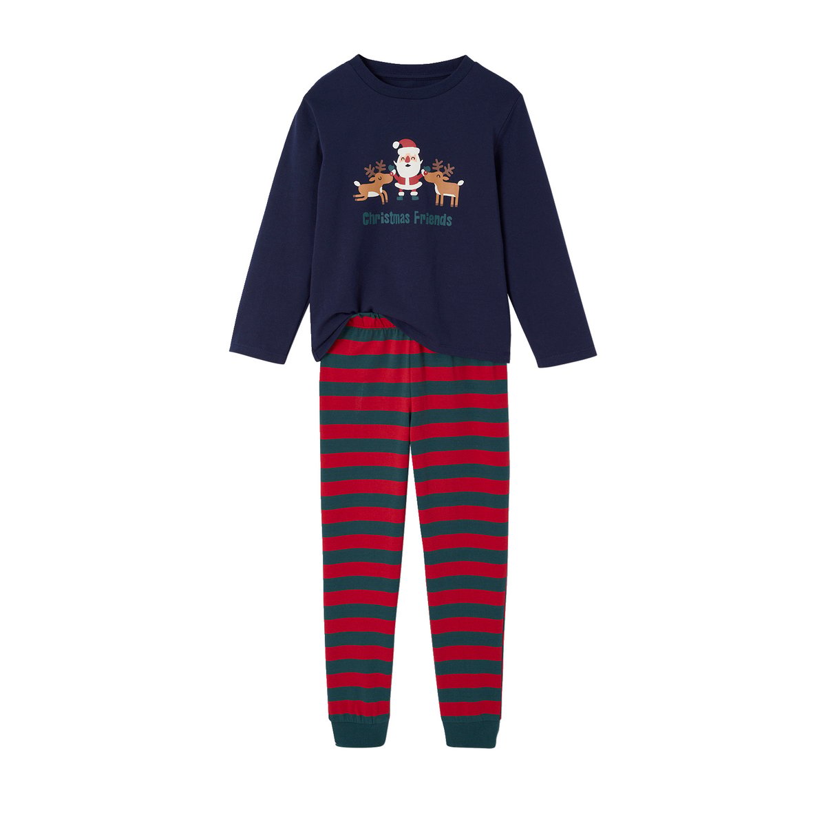 Ensemble pyjama et sweat à capuche Garçon vert, VERTBAUDET