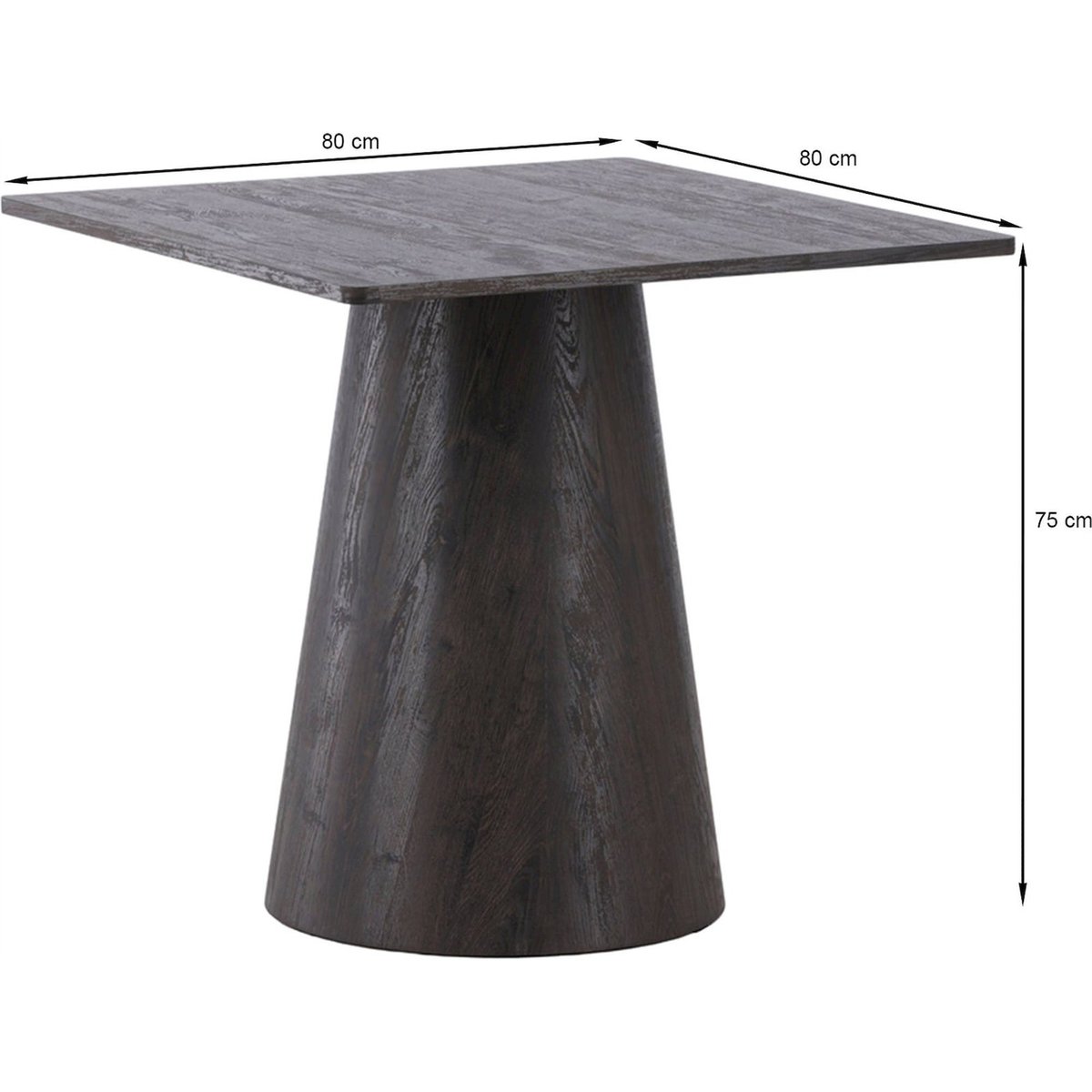 Table de repas carrée collection CALYONE mokka, RECOLLECTION