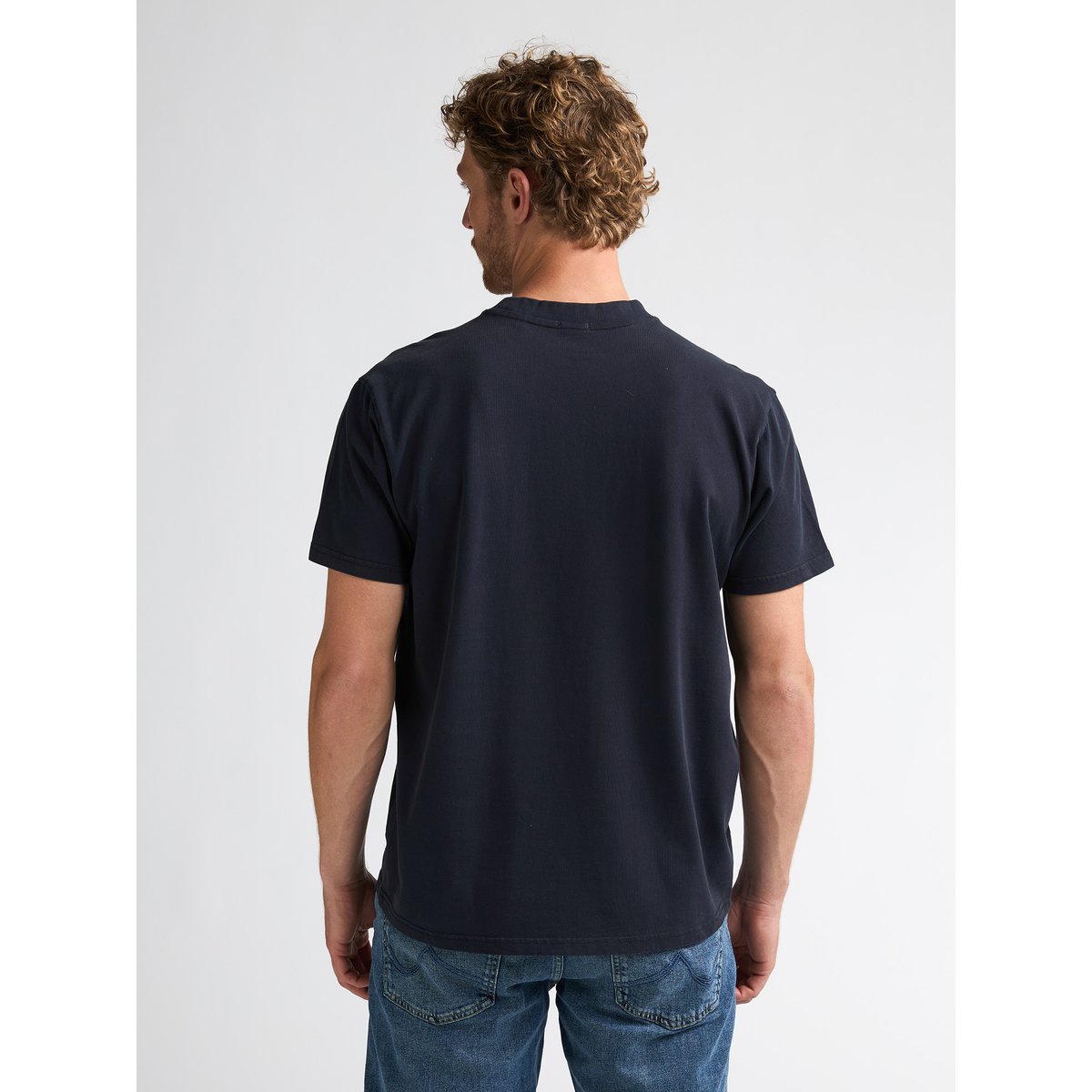 T-shirt en coton à coupe décontractée tanner noir iron steel, PETROL INDUSTRIES