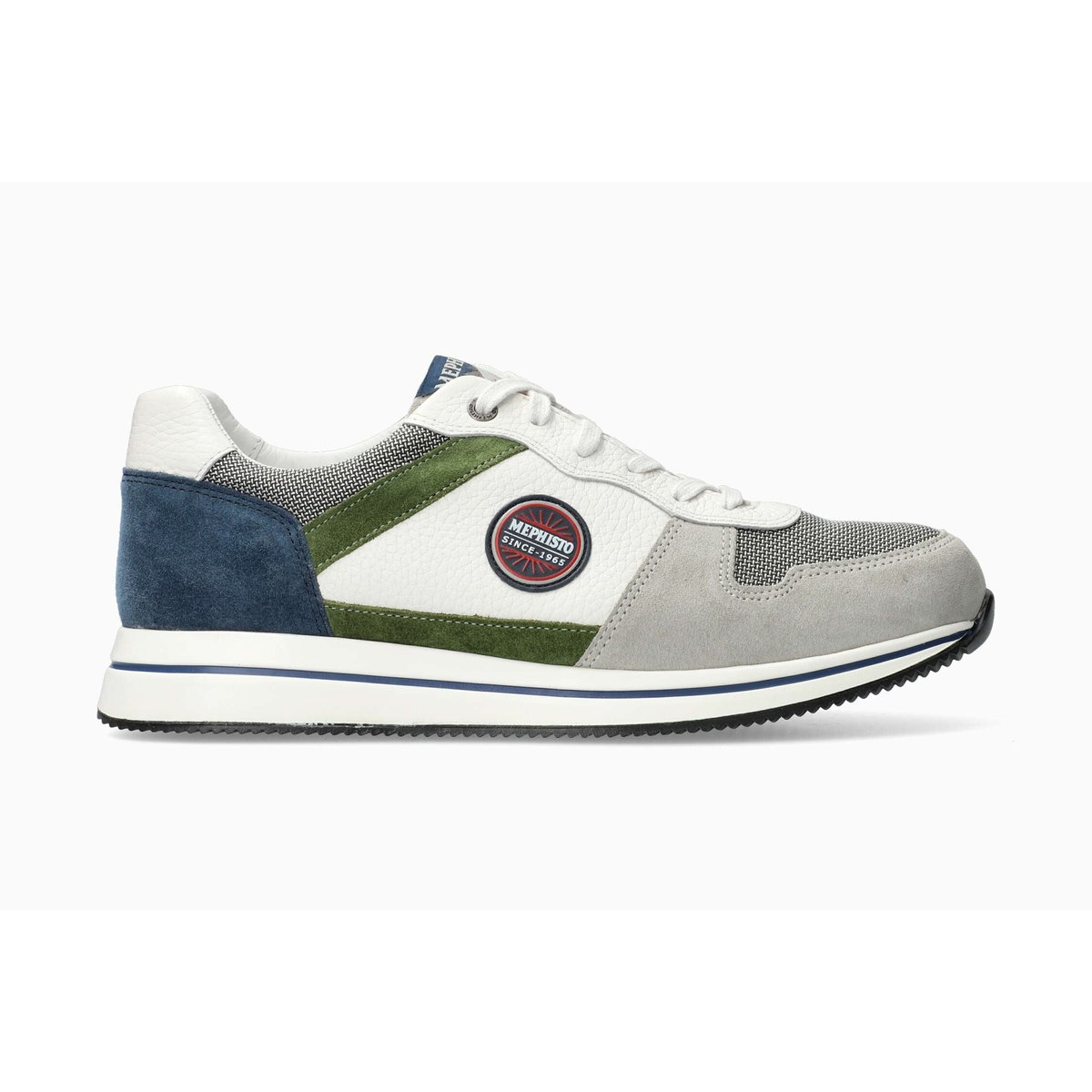 Baskets en cuir GARRY AIR gris 5144, MEPHISTO
