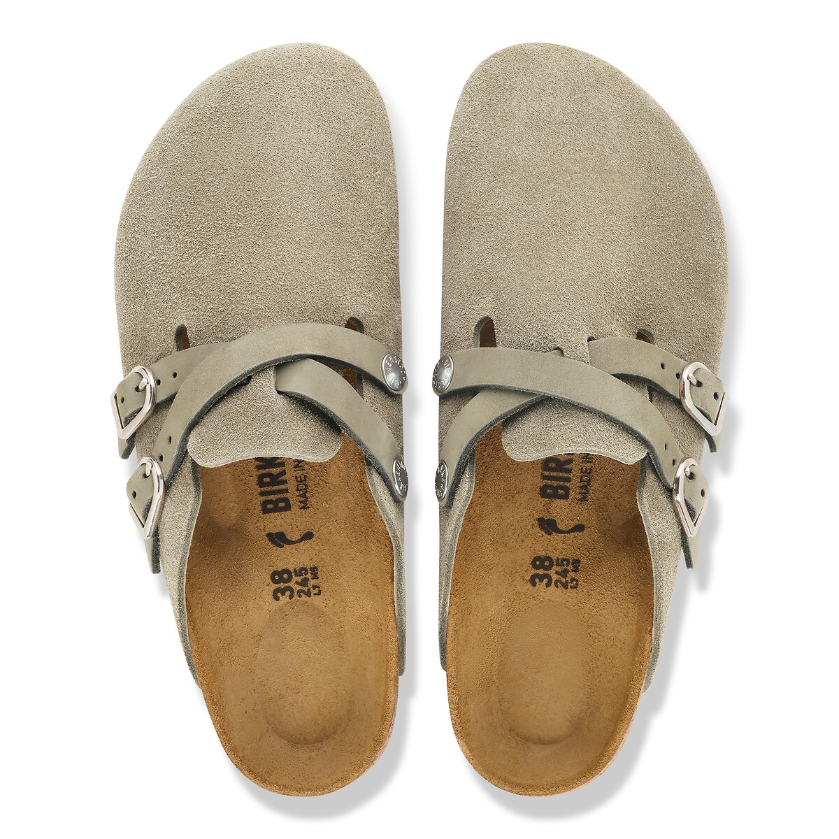 Blair D-Buckle suede clogs taupe, BIRKENSTOCK