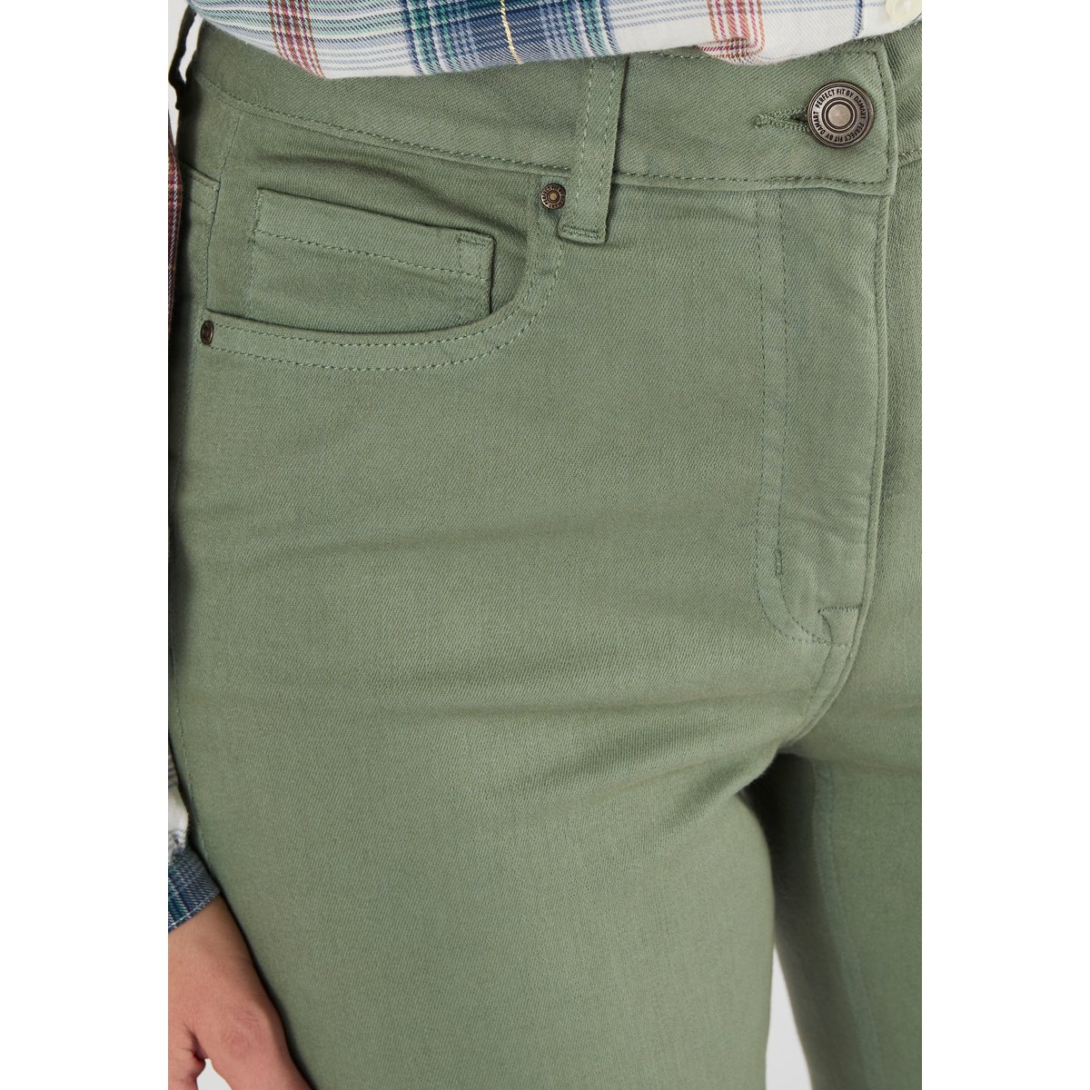 Jean coupe droite Perfect Fit - Petite vert, DAMART