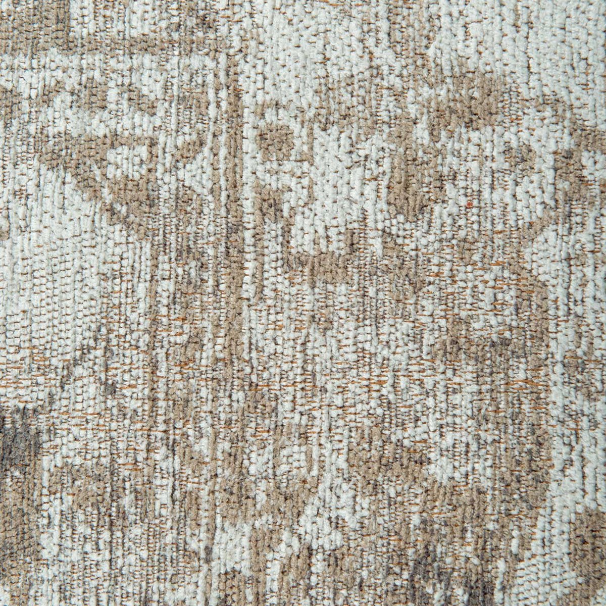 Tapis intérieur extérieur jacquard, HERIS gris perle patiné beige ivoire, RECOLLECTION
