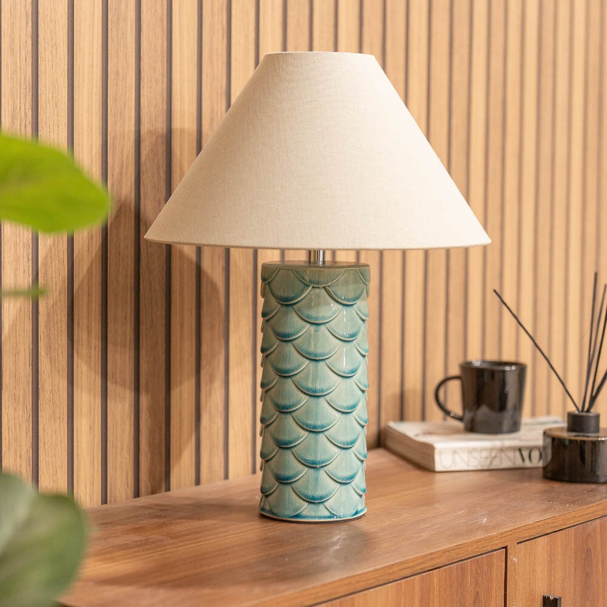 Amelle Ceramic Table Lamp blue, SO'HOME