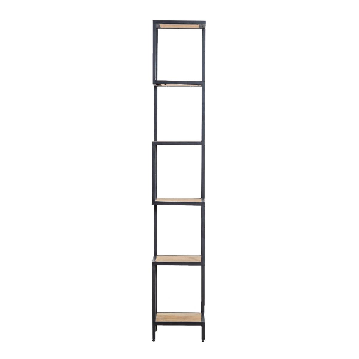 Etagère en bois de manguier et métal ULYSSE noir, MADE IN MEUBLES