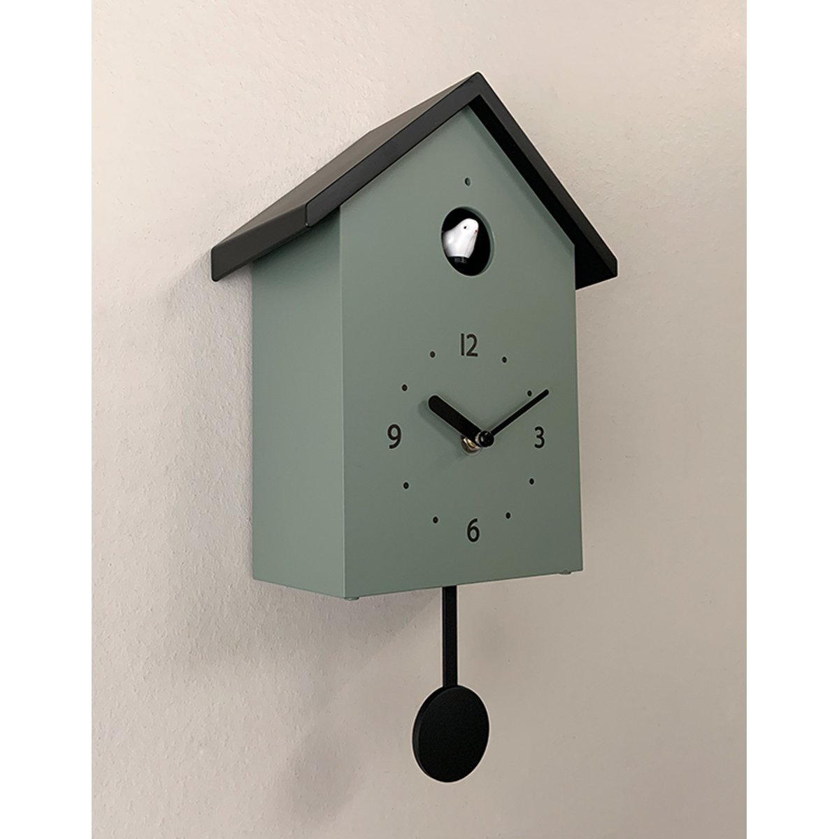 Horloge coucou 20x10x34.5cm vert, EMDE