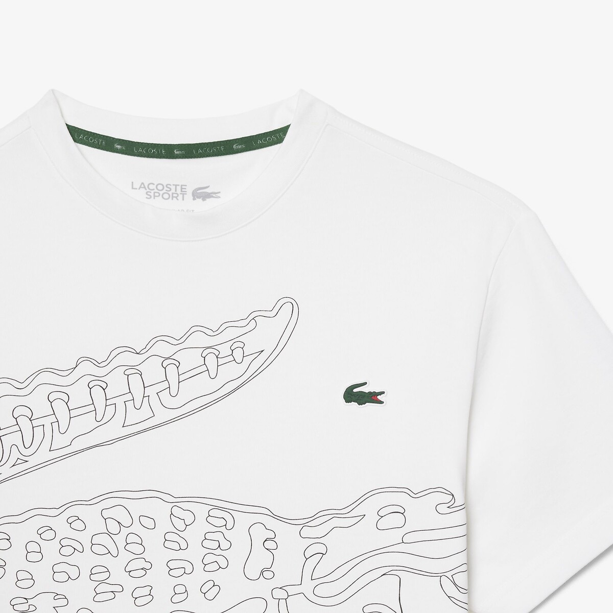 XXL Logo Print Sports T-Shirt white, LACOSTE