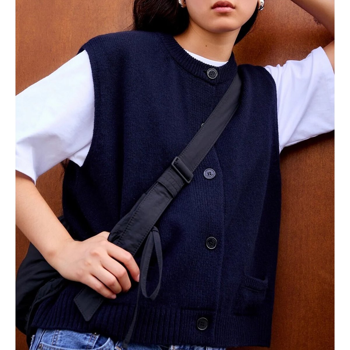 Pull sans manche MARGAUX bleu marine, SURPRISE