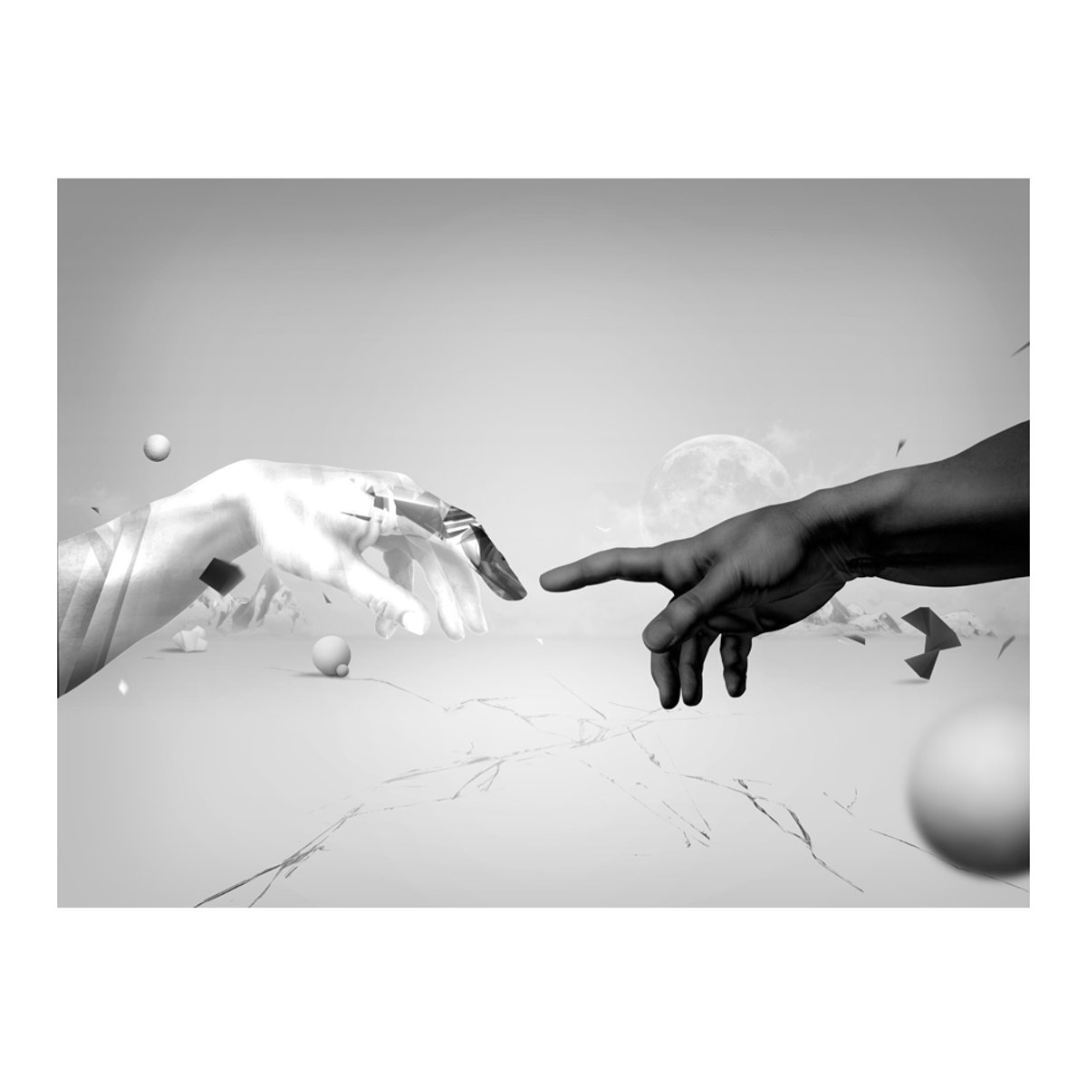 Papier peint intissé panoramique Personnes Intergalactic touch noir, EDEN