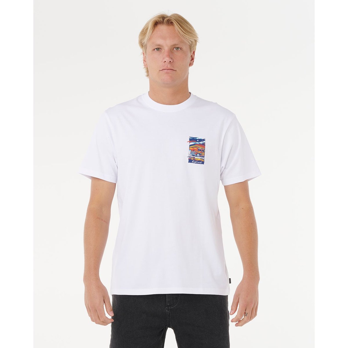 T-shirt à manches courtes SURF TRIP blanc, RIP CURL