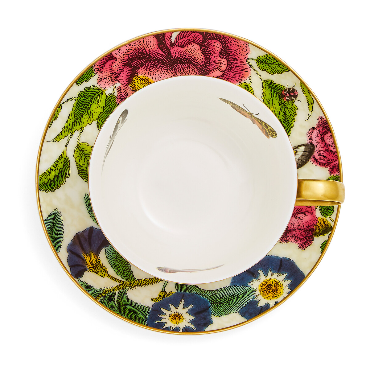 Creatures of Curiosity Dark Teacup & Saucer multi-coloured, SPODE