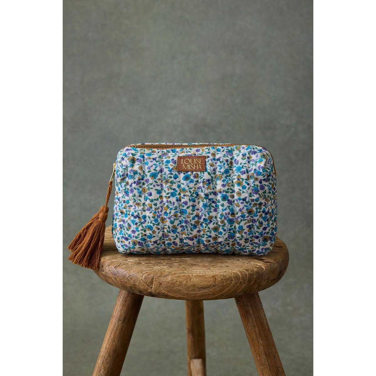 Teiki Floral Wash Bag light blue print, LOUISE MISHA