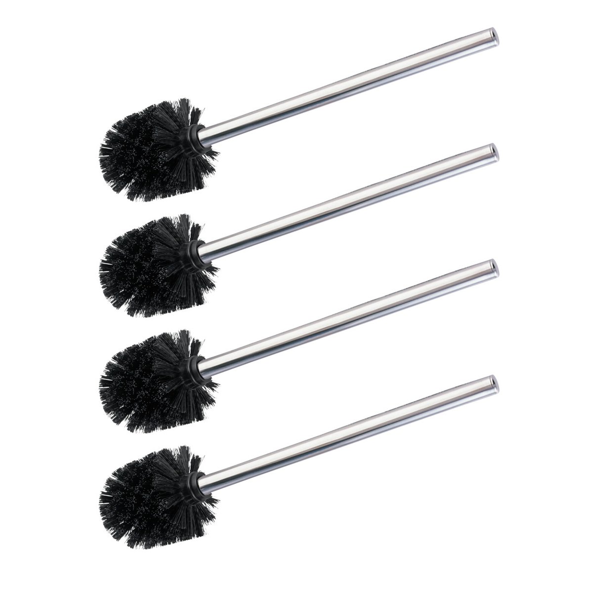 Lot de 4 brosses WC à poils robustes noir, WENKO