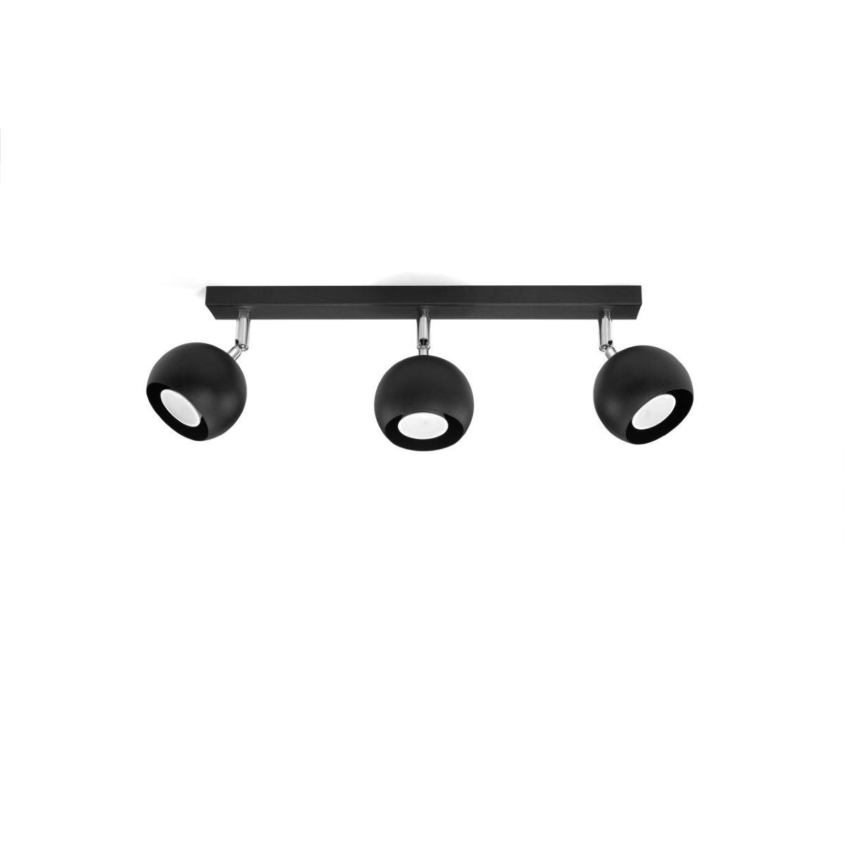 Plafonnier Acier Noir GU10 3 Oculare noir, EDEN