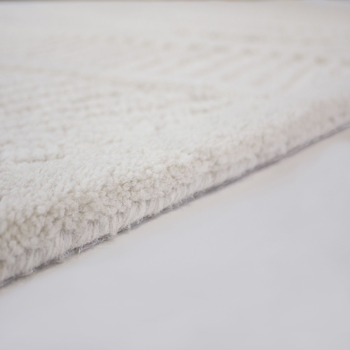 Tapis en laine de couloir VAGUES blanc, FLAIR RUGS