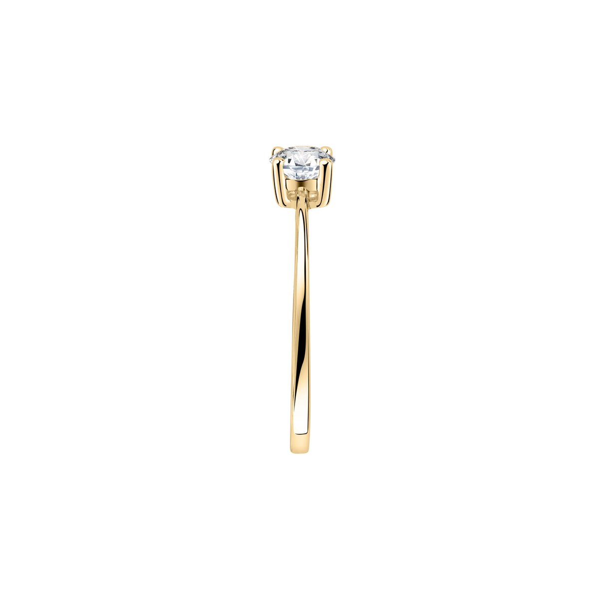 Bague en or jaune 375, zircon B-CLASSIC or jaune, BLUESPIRIT
