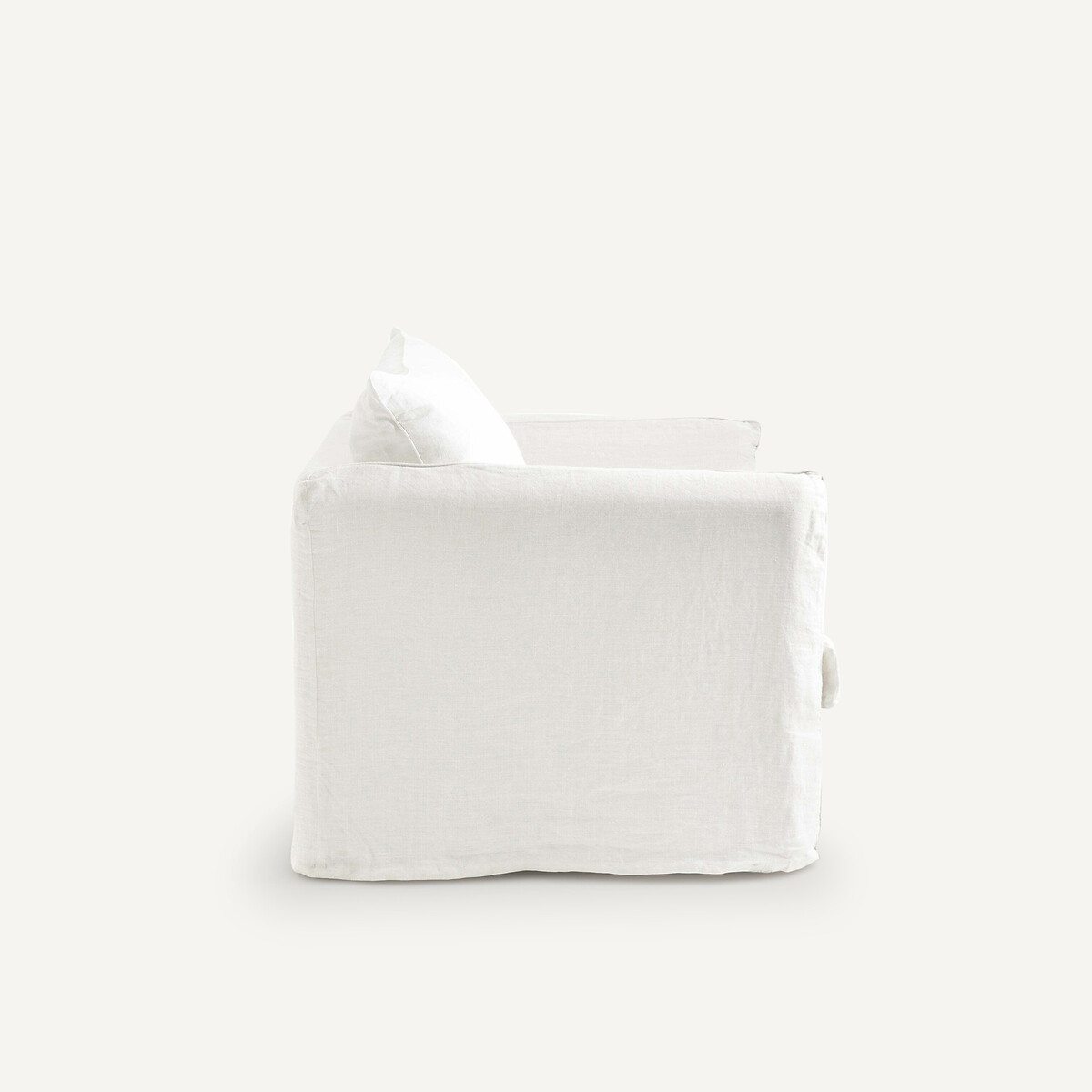 Fauteuil XL lin froissé, Neo Chiquito blanc, AM.PM