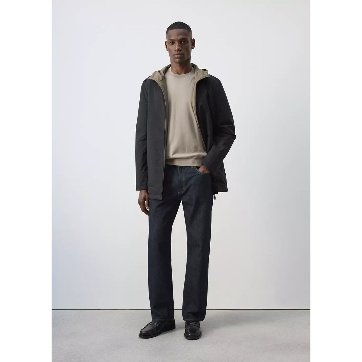 Veste matelassée déperlante et réversible noir, MANGO MAN
