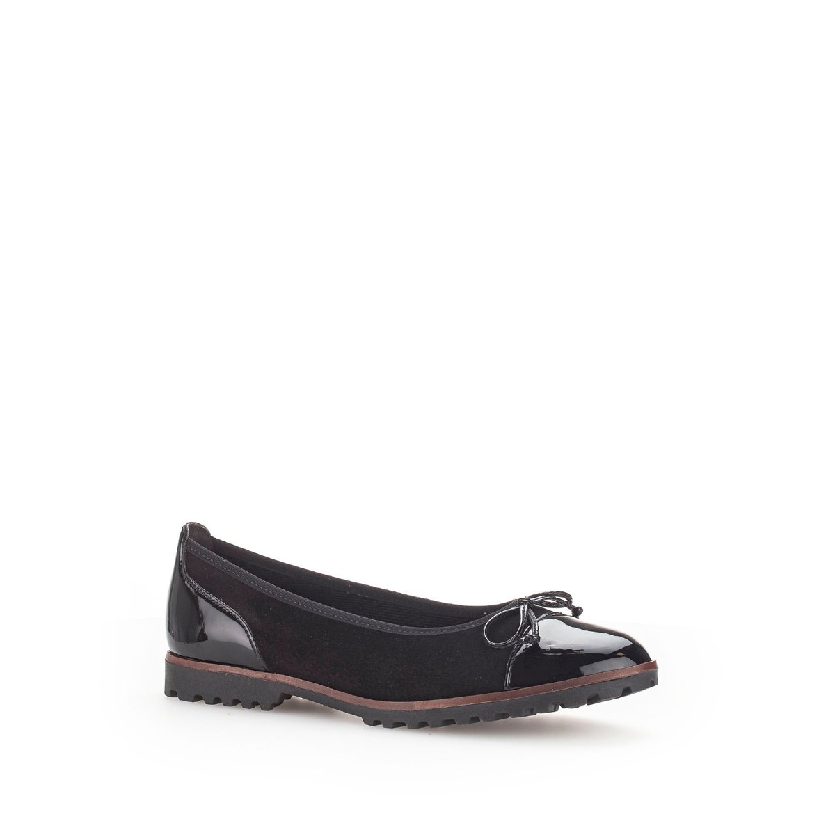 Ballerines en cuir à talon décroché noir, GABOR