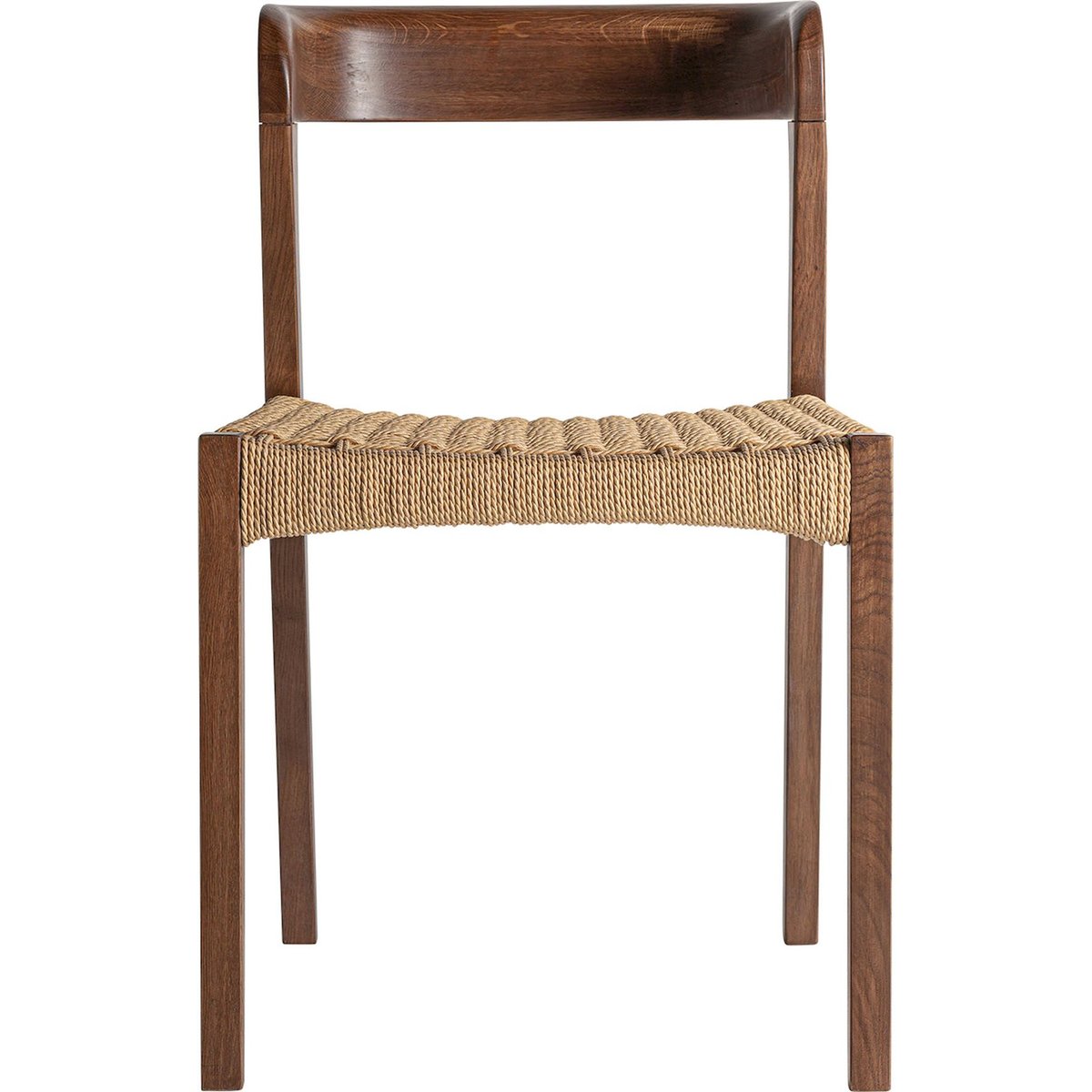 Lot de 2 chaises coloniales en chêne bois brun et fibre naturelle, RECOLLECTION