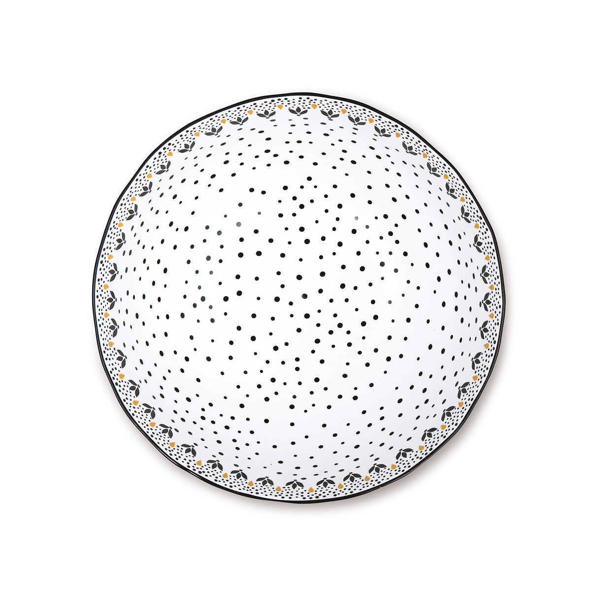 Set of 2 Artisanne Noir Large Bowls white, SARA MILLER