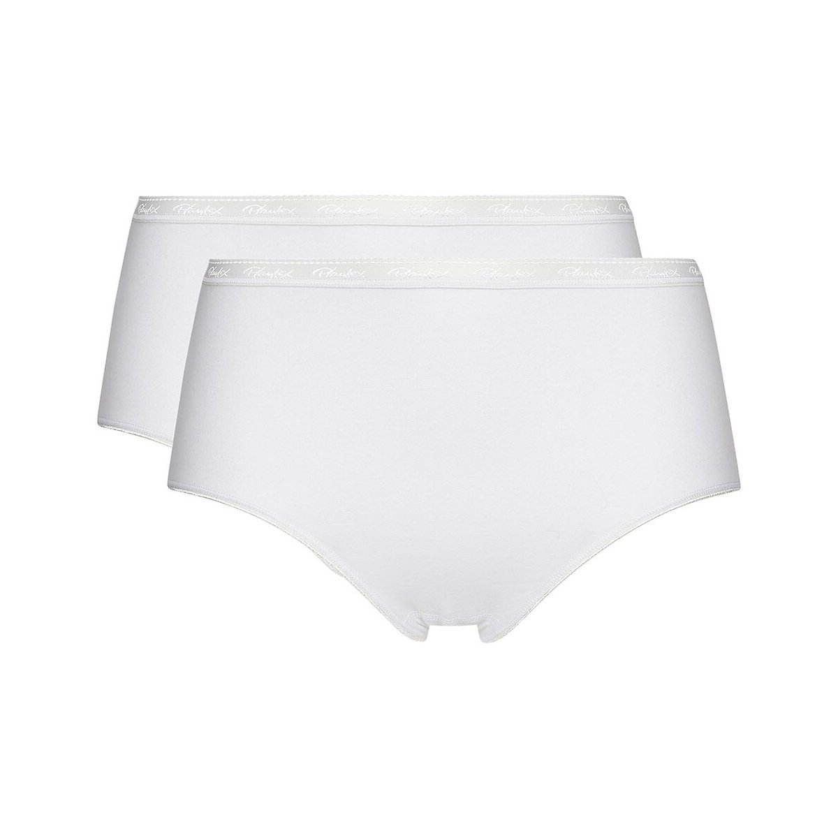 Set van 2 midi slips in biologisch katoen beige+wit, PLAYTEX